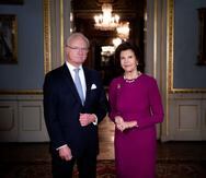 Los reyes Carlos XVI Gustavo y Silvia de Suecia