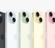 Estos son los colores del iPhone 15 regular y plus.