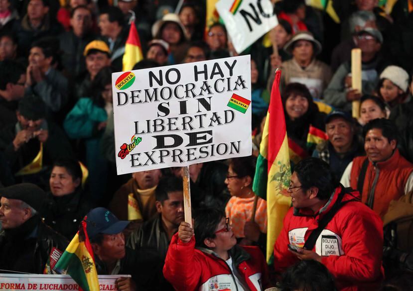 Los bolivianos se movilizaron contra lo que consideran un intento de reelección indefinida de Morales (EFE).