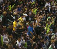 Fanáticos durante un partido de la final del BSN en el Coliseo Mario "Quijote" Morales de Guaynabo el pasado noviembre.