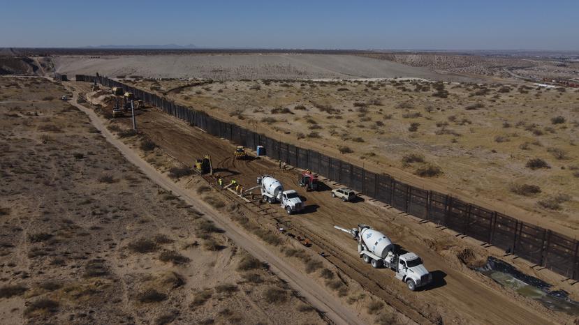 Parte de la zona de construcción del muro fronterizo entre Estados Unidos y México.
