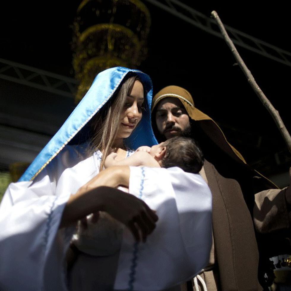 El niño Jesús fue interpretado por Ian Marcos Playa Miranda, de 29 días de nacido.(Ramón "Tonito" Zayas / GFR Media)