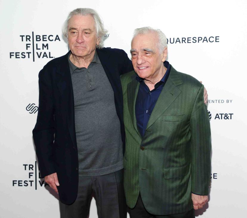 Robert De Niro (izq.) y Martin Scorsese recordaron algunas de las cintas en las que han colaborado juntos. (AP / Brent N. Clarke)