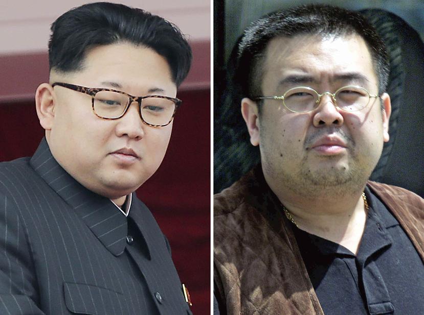El líder norcoreano Kim Jong Un y su hermano asesinado Kim Jong Nam. (AP)