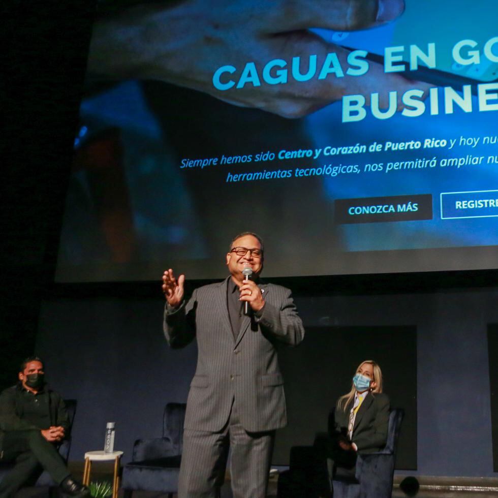 William Miranda Torres, alcalde de Caguas, durante la presentación de la iniciativa que realiza el municipio con Google My Business.