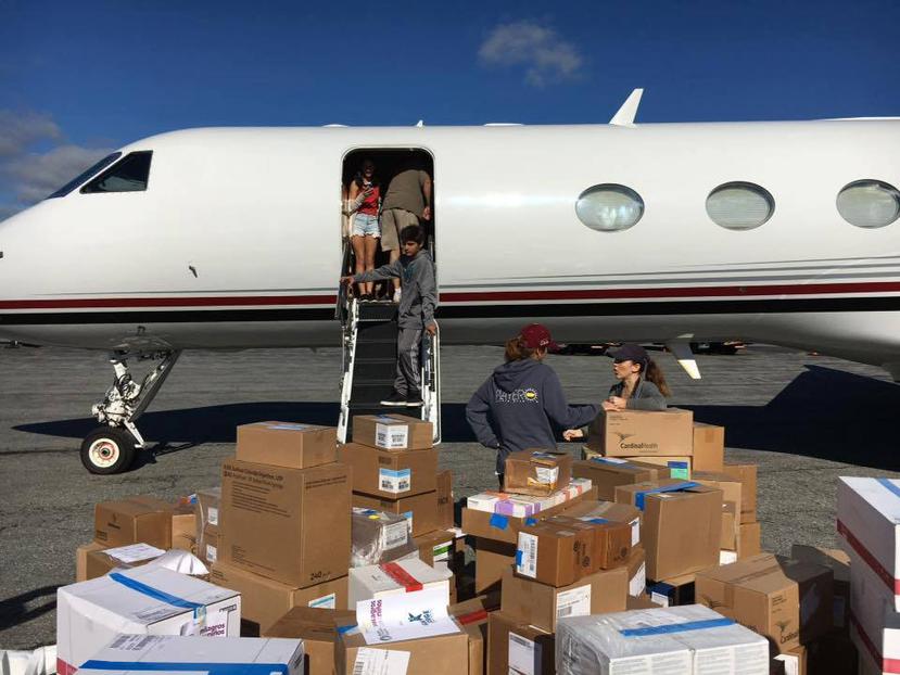 Unas 4,000 libras de medicamentos llegaron al Hospital Pediátrico de Centro Médico y San Jorge, el 10 de octubre pasado, 20 días después del huracán María. (Suministrada/Daniel Boschetti)