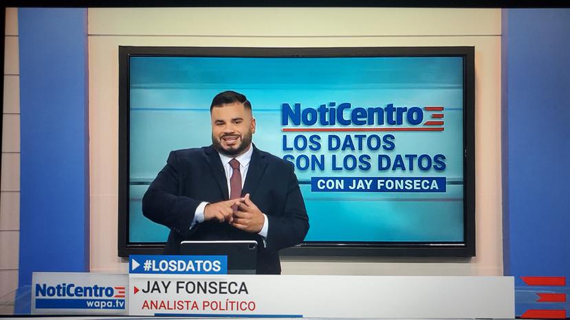 Jay Fonseca comenzó sus labores en Wapa TV con su sección "Los datos son los datos" en NotiCentro Edición Estelar.