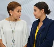 Puerto Rican Congresswomen Nydia Velázquez and Alexandria Ocasio Cortez.