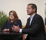 Jenniffer González, comisionada residente en Washington, y Pedro Pierluisi, gobernador de Puerto Rico.