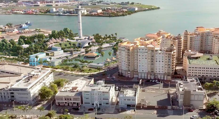 Bahía Urbana, como parte de la construcción, será complementada por una torre de observación con una vista de 360 grados de la isla a 200 pies de altura que permitirá apreciar el paisaje de la costa.