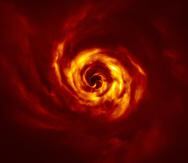 Esta imagen muestra el disco que hay alrededor de la joven estrella AB Aurigae, en el que el Very Large Telescope (VLT) de ESO ha detectado signos del nacimiento de un planeta. (ESO/Boccaletti et al.)