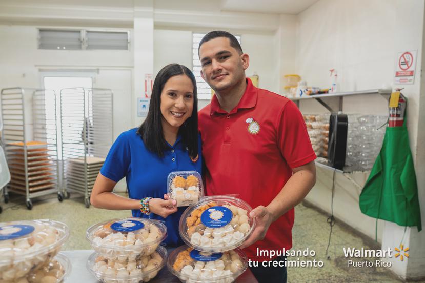 Los propietarios de Bon Bini Bakery, Cristina Vélez y Miguel Cruz, forman parte de la campaña de Walmart para resaltar los productos hechos en Puerto Rico que se venden en sus tiendas.