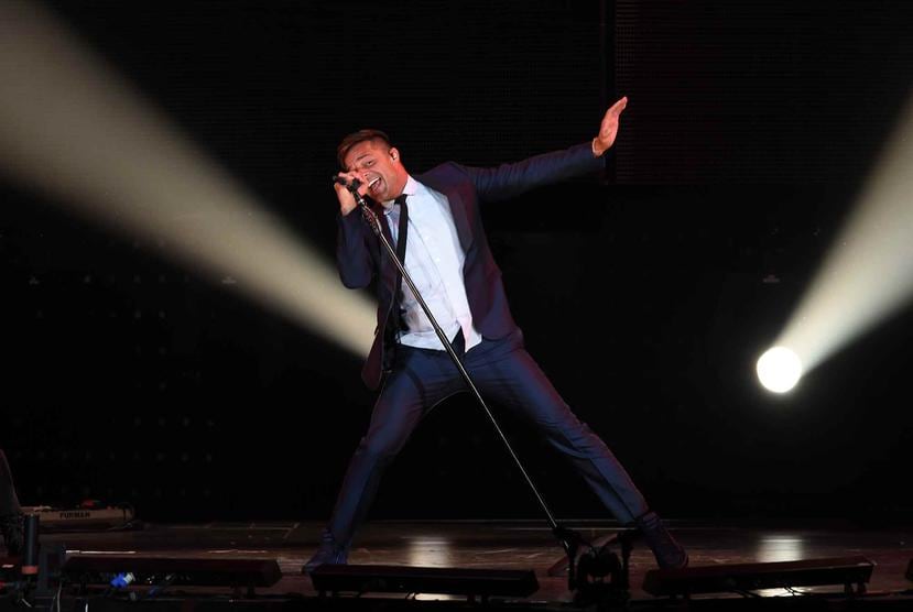 Ricky Martin en el inicio de su concierto.