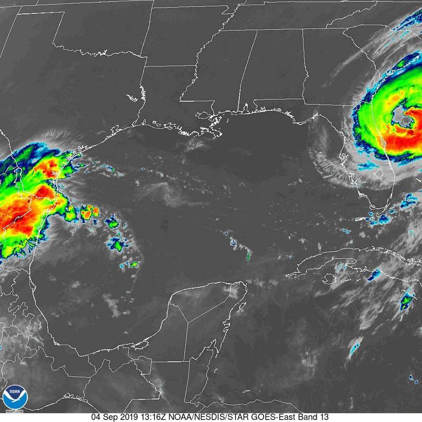 Se espera que la tormenta Fernand genere lluvias que afecten la costa del estado de Texas. (NOAA)