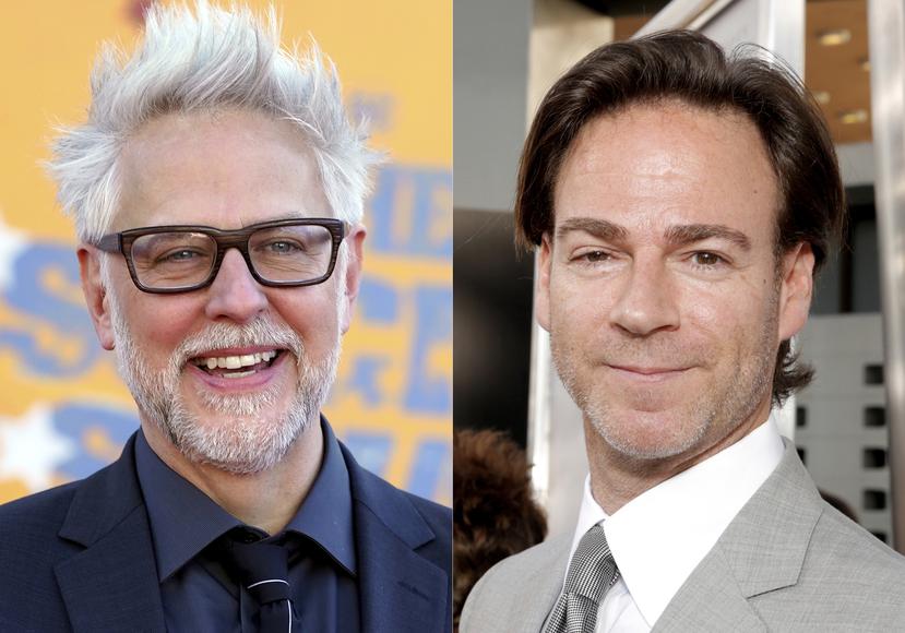 El guionista y director James Gunn, a la izquierda, y el productor Peter Safran, a la derecha, fueron nombrados principales oficiales ejecutivos de DC Studios.