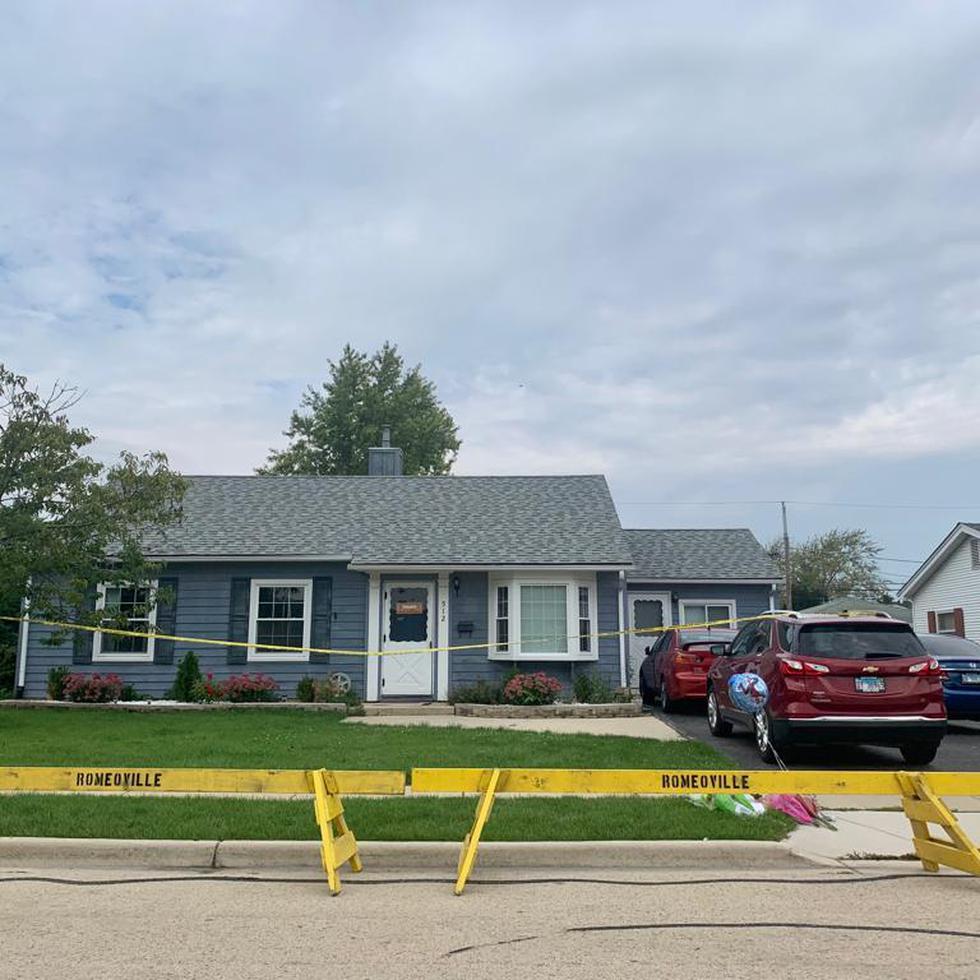 La residencia de la familia que fue asesinada en un suburbio de Chicago, Illinois.