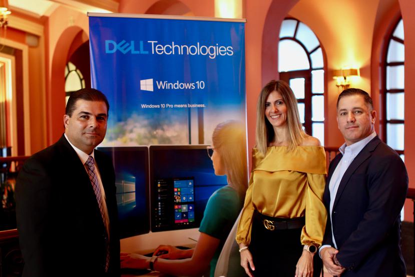 Desde la izq.: Emanuel López, gerente de Dell Technologies Puerto Rico; Patricia Trelles, gerente de Cuentas; y Luis Morello,  gerente de Ventas regional. (Suministrada)