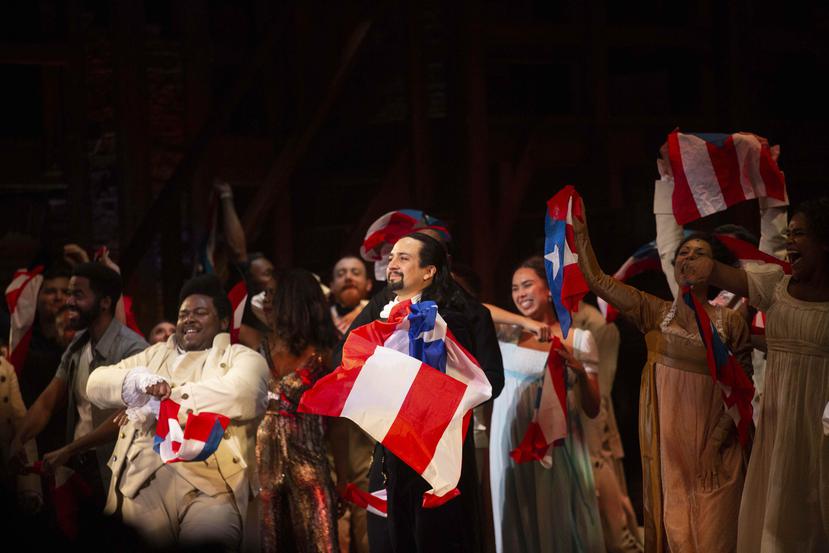 Lin-Manuel Miranda en la última función de "Hamilton" en Puerto Rico. (GFR Media)