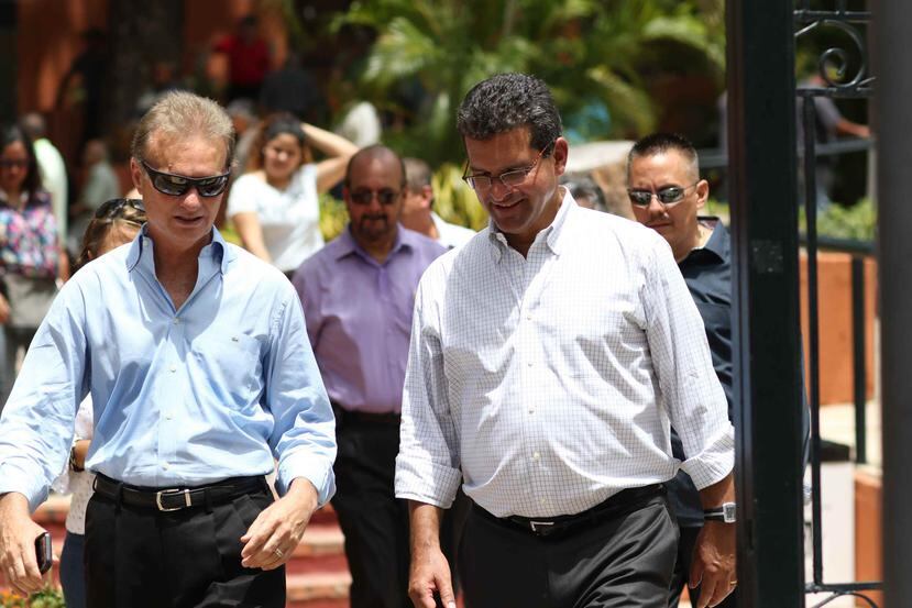 El alcalde de Bayamón, Ramón Luis Rivera, y Pedro Pierluisi. (GFR Media)